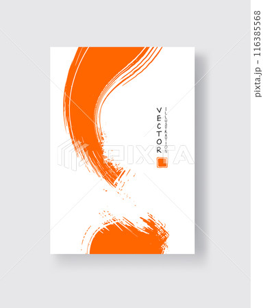 Abstract ink brush banners with grunge effect 116385568