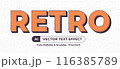 Editable text effect Retro 3d style premium vector 116385789