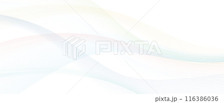 波のようなカラフルなグラデーションのウェーブラインのベクター背景画像 波のようなカラフルなグラデーションのウェーブラインのベクター背景画像 116386036