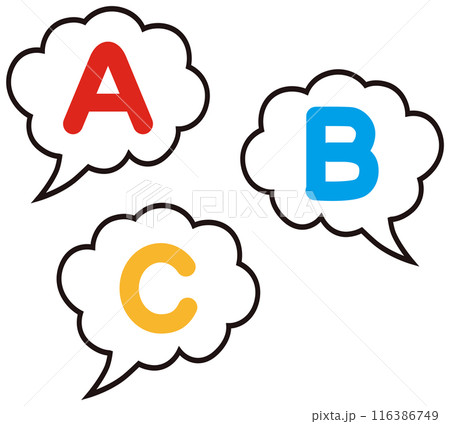 吹き出しの「ABC」 吹き出しの「ABC」 116386749