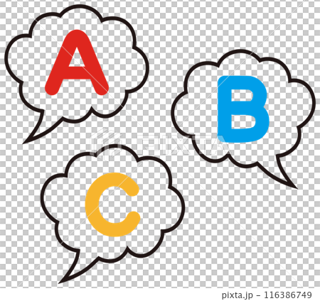 吹き出しの「ABC」 吹き出しの「ABC」 116386749
