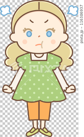 Angry Caucasian Girl Angry Caucasian Girl 116386937