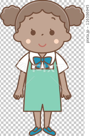 笑顔の黒人の女の子 116386945