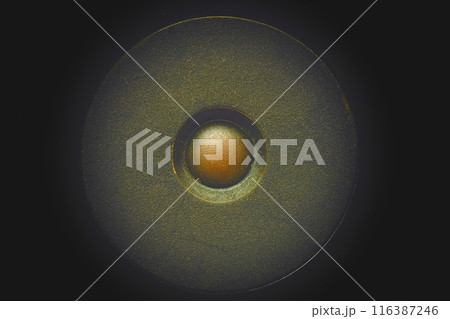 High frequency speaker tweeter in the column on dark 116387246