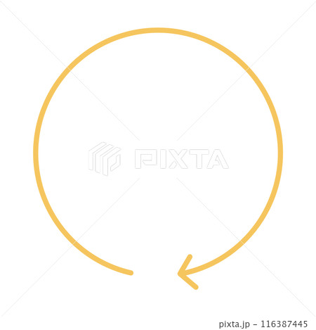Yellow Arrow Refresh Arrow illustration Circle Arrow Swirl Arrow Circular Arrow 116387445