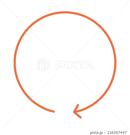 Orange Arrow Refresh Arrow illustration Circle Arrow Swirl Arrow Circular Arrow 116387447