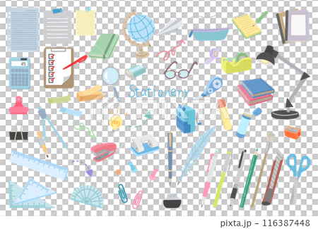 Stationery illustration set 116387448
