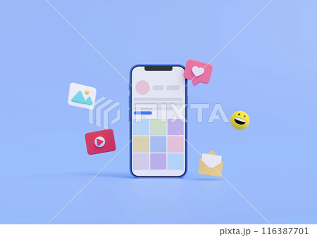 3DCG｜スマートフォンとソーシャルネットワーキングサービス 116387701