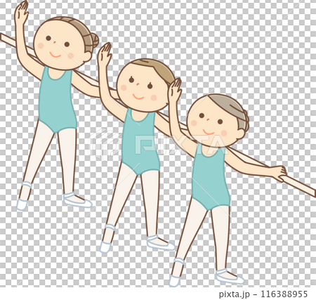 Girls doing ballet lessons 116388955