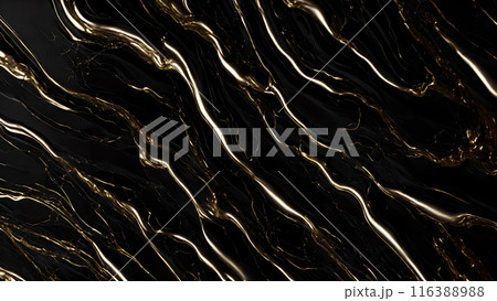 Marble Elegance Polished black marble with subtle golden highlights. 3d background Marble Elegance Polished black marble with subtle golden highlights. 3d background 116388988
