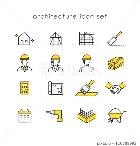 建築アイコンセット 建築アイコンセット 116388992