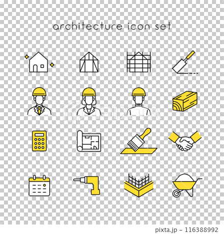 Architecture icon set 116388992