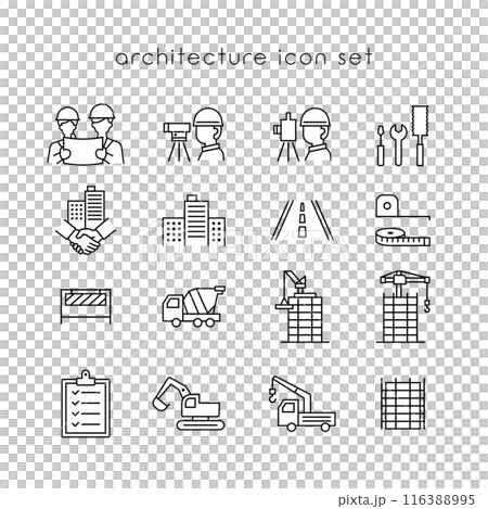 建築アイコンセット 116388995