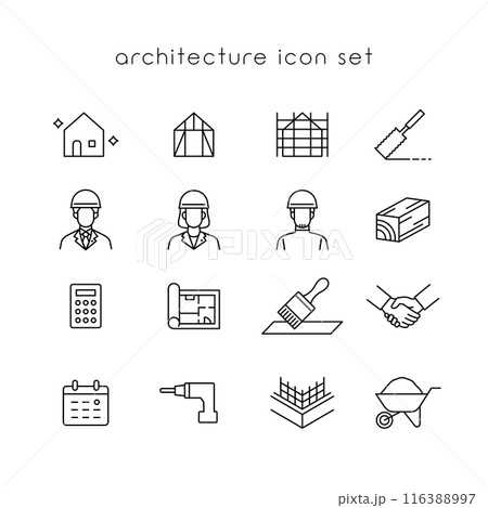 建築アイコンセット 建築アイコンセット 116388997