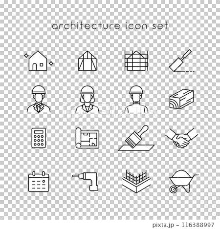 建築アイコンセット 建築アイコンセット 116388997