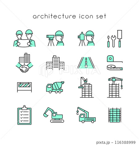 建築アイコンセット 116388999