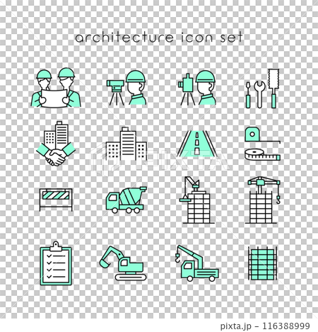 建築アイコンセット 116388999