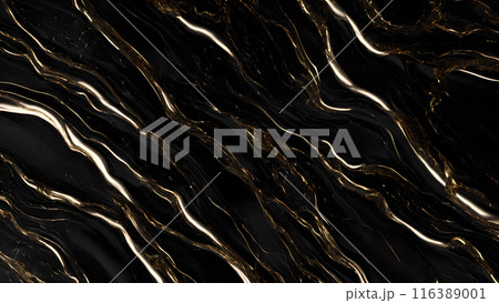 Marble Elegance Polished black marble with subtle golden highlights. 3d background Marble Elegance Polished black marble with subtle golden highlights. 3d background 116389001