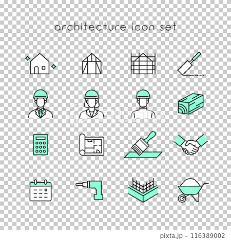 Architecture icon set 116389002