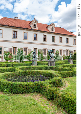Waldstein Garden and Wallenstein Palace that houses the Senate of the Czech Republic in Prague 116389115