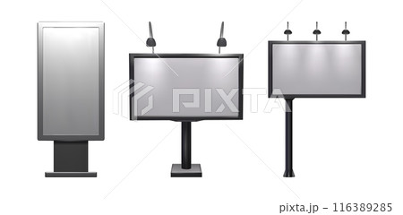 Outdoor advertising billboards set 116389285