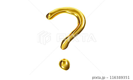 金色の?マーク 立体感・立体的 金色の?マーク 立体感・立体的 116389351