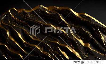 Black marble dusted with fine gold particles. 3d background Black marble dusted with fine gold particles. 3d background 116389419