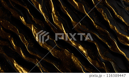 Black marble dusted with fine gold particles. 3d background Black marble dusted with fine gold particles. 3d background 116389447