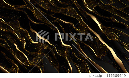 Black marble dusted with fine gold particles. 3d background Black marble dusted with fine gold particles. 3d background 116389449