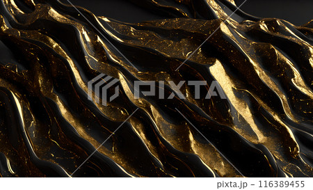 Black marble dusted with fine gold particles. 3d background Black marble dusted with fine gold particles. 3d background 116389455