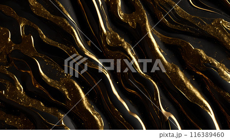 Black marble dusted with fine gold particles. 3d background Black marble dusted with fine gold particles. 3d background 116389460