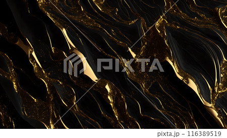 Black marble dusted with fine gold particles. 3d background Black marble dusted with fine gold particles. 3d background 116389519