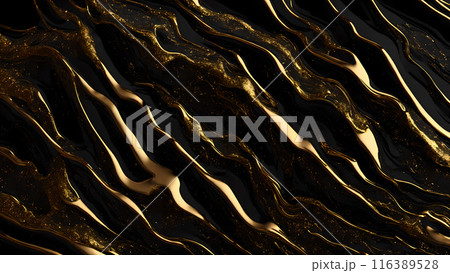 Black marble dusted with fine gold particles. 3d background Black marble dusted with fine gold particles. 3d background 116389528