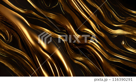 Golden Streaks Bold streaks of gold on a black marble background. 3d background  Golden Streaks Bold streaks of gold on a black marble background. 3d background  116390291