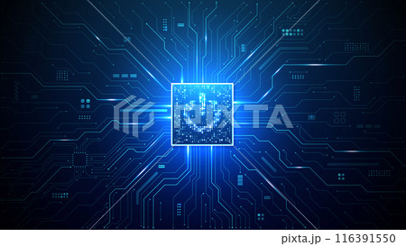 Abstract digital glowing innovation circuit on technology background Abstract digital glowing innovation circuit on technology background 116391550