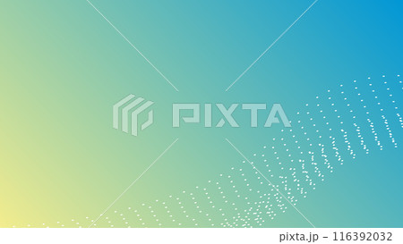 点線のグラデーション波形背景 点線のグラデーション波形背景 116392032