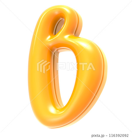 Font With Number Percent 3D Render Gold 116392092