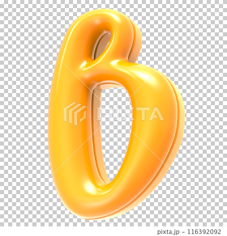 Font With Number Percent 3D Render Gold 116392092