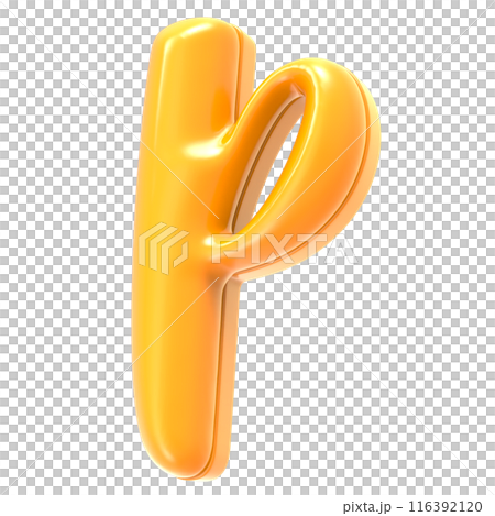 Font With Number Percent 3D Render Gold 116392120