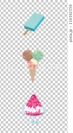 Ice cream bar and shaved ice 116392359