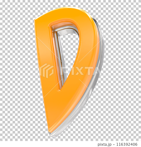 Font And Number Gold With White 3D Render 116392406