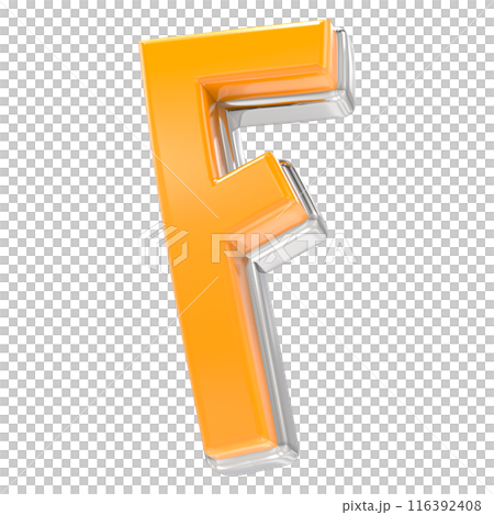 Font And Number Gold With White 3D Render 116392408