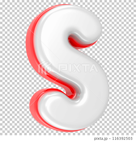Font And Number Gold With White 3D Render 116392503