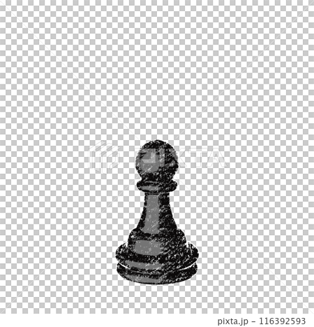 鉛筆素描風格的黑色棋子(棋子) 鉛筆素描風格的黑色棋子(棋子) 116392593