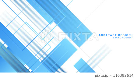 斜めの線と四角形で組み合わせた抽象的な背景素材 116392614