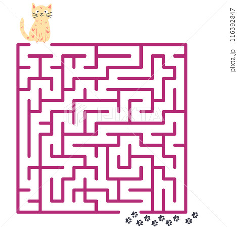 Children's game labyrinth. Find a way out of the maze 116392847