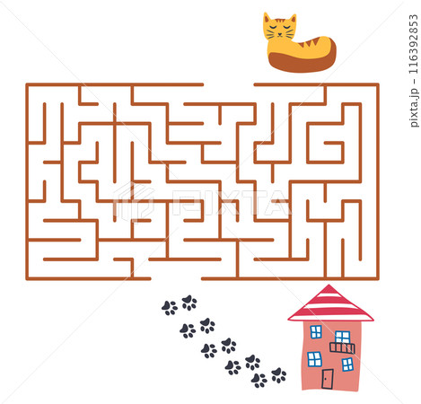 Children's game labyrinth. Find a way out of the maze 116392853