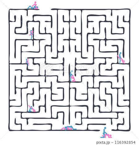 Children's game labyrinth. Find a way out of the maze 116392854