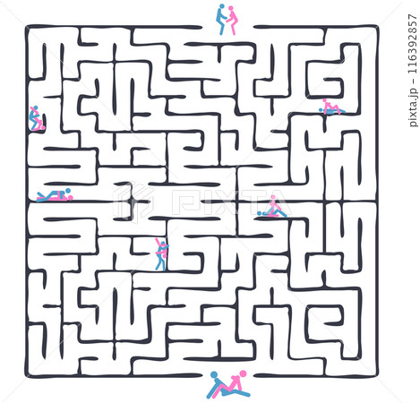 Children's game labyrinth. Find a way out of the maze Children's game labyrinth. Find a way out of the maze 116392857