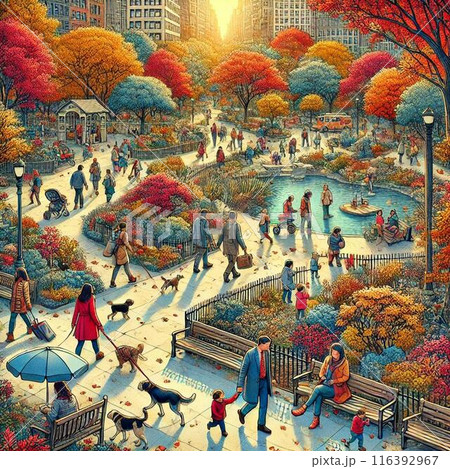 秋の公園 116392967